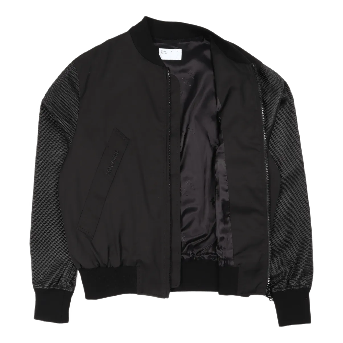 4sd Bomber W/p.leather Sleeves