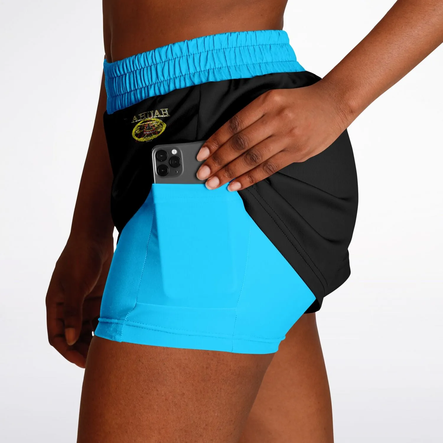 A-Team 01 Blue Ladies Designer 2-in-1 Shorts