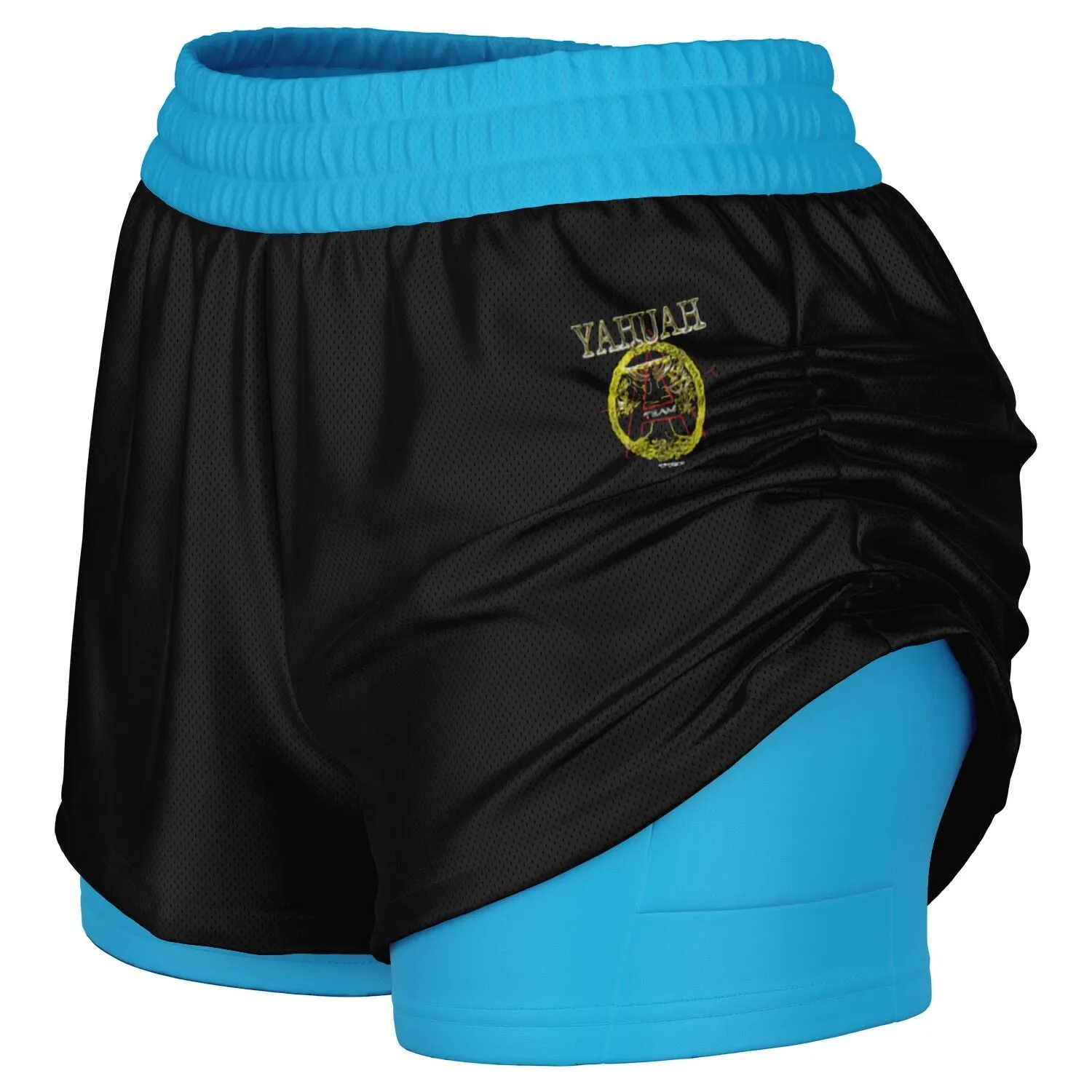 A-Team 01 Blue Ladies Designer 2-in-1 Shorts