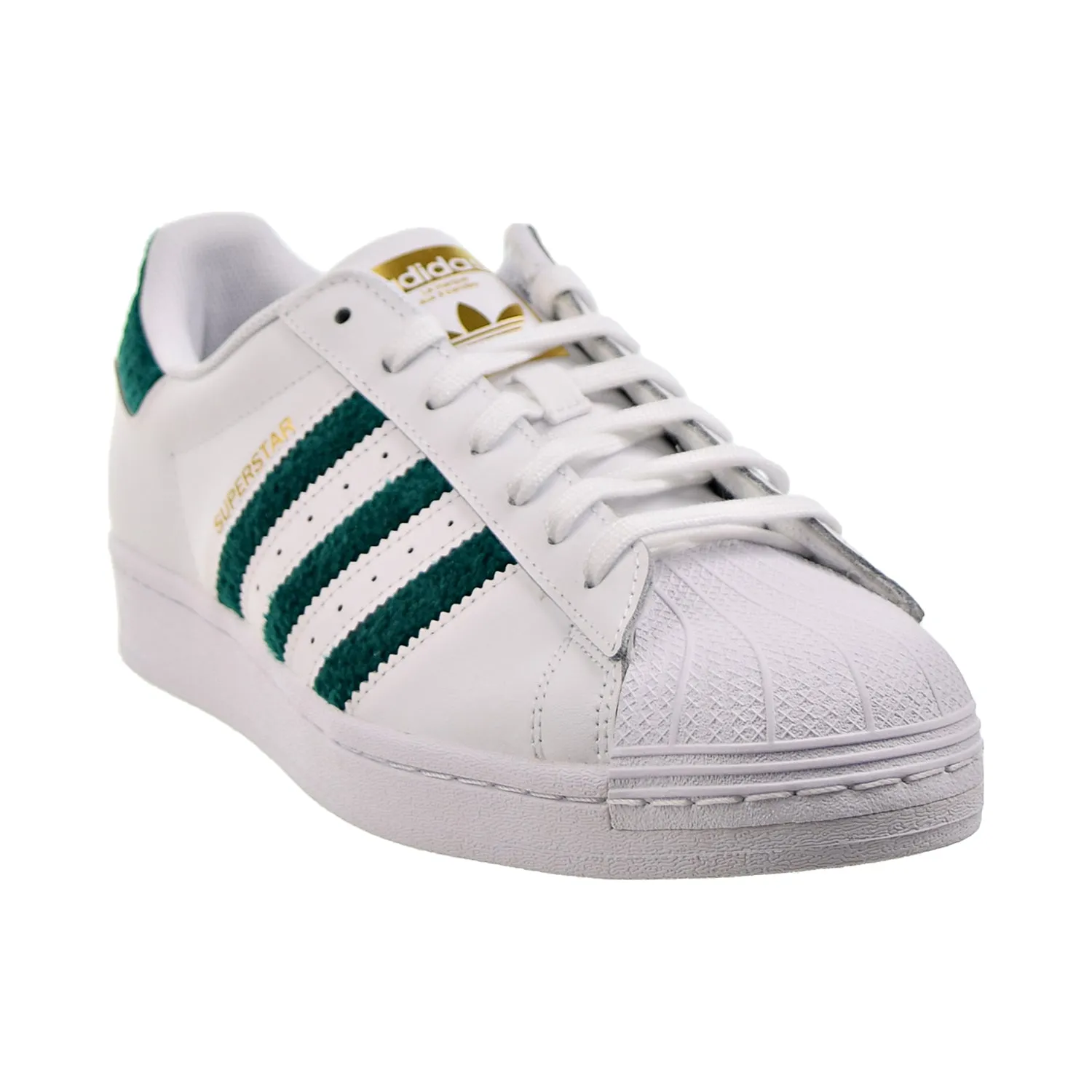 Adidas Superstar Men's Shoes Cloud White-Green-Metallic Gold