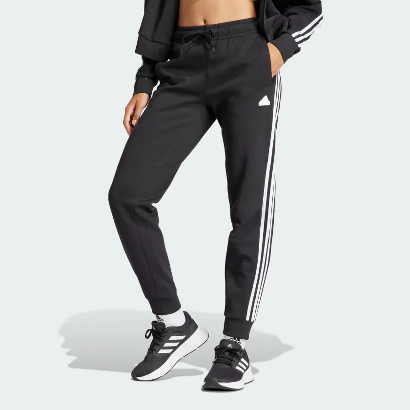 ADIDAS WOMEN'S FI 3S REG BLACK TRACKPANTS