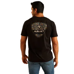 Ariat Mens Black Paisley Shield Graphic T-Shirt - Stylish Comfortable Casual Wear