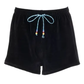 Black Velour Shorts