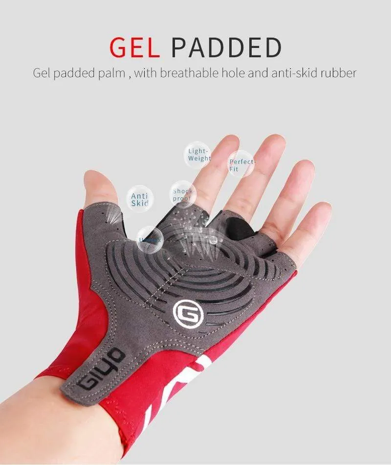 Breaking Wind Cycling Half Finger Gloves Anti-slip Bicycle Mittens Racing Road Bike Glove MTB Biciclet Guantes Ciclismo