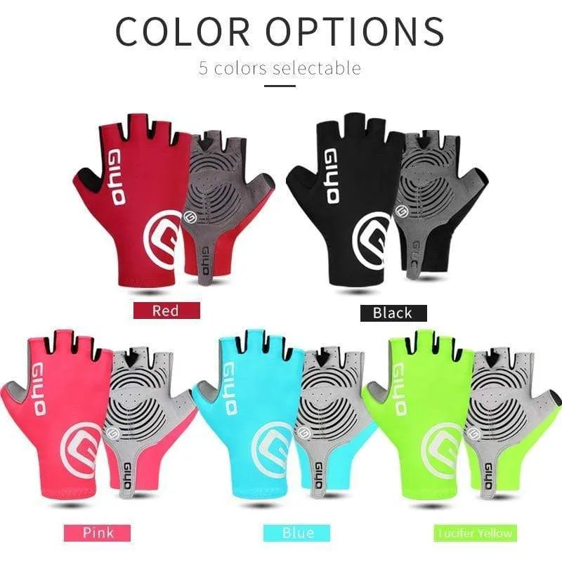 Breaking Wind Cycling Half Finger Gloves Anti-slip Bicycle Mittens Racing Road Bike Glove MTB Biciclet Guantes Ciclismo