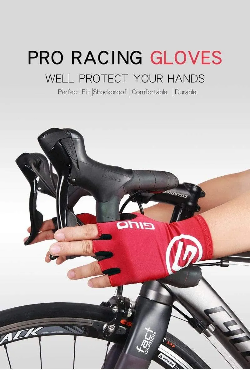 Breaking Wind Cycling Half Finger Gloves Anti-slip Bicycle Mittens Racing Road Bike Glove MTB Biciclet Guantes Ciclismo