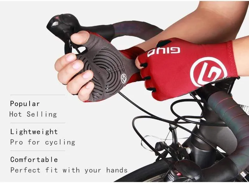 Breaking Wind Cycling Half Finger Gloves Anti-slip Bicycle Mittens Racing Road Bike Glove MTB Biciclet Guantes Ciclismo