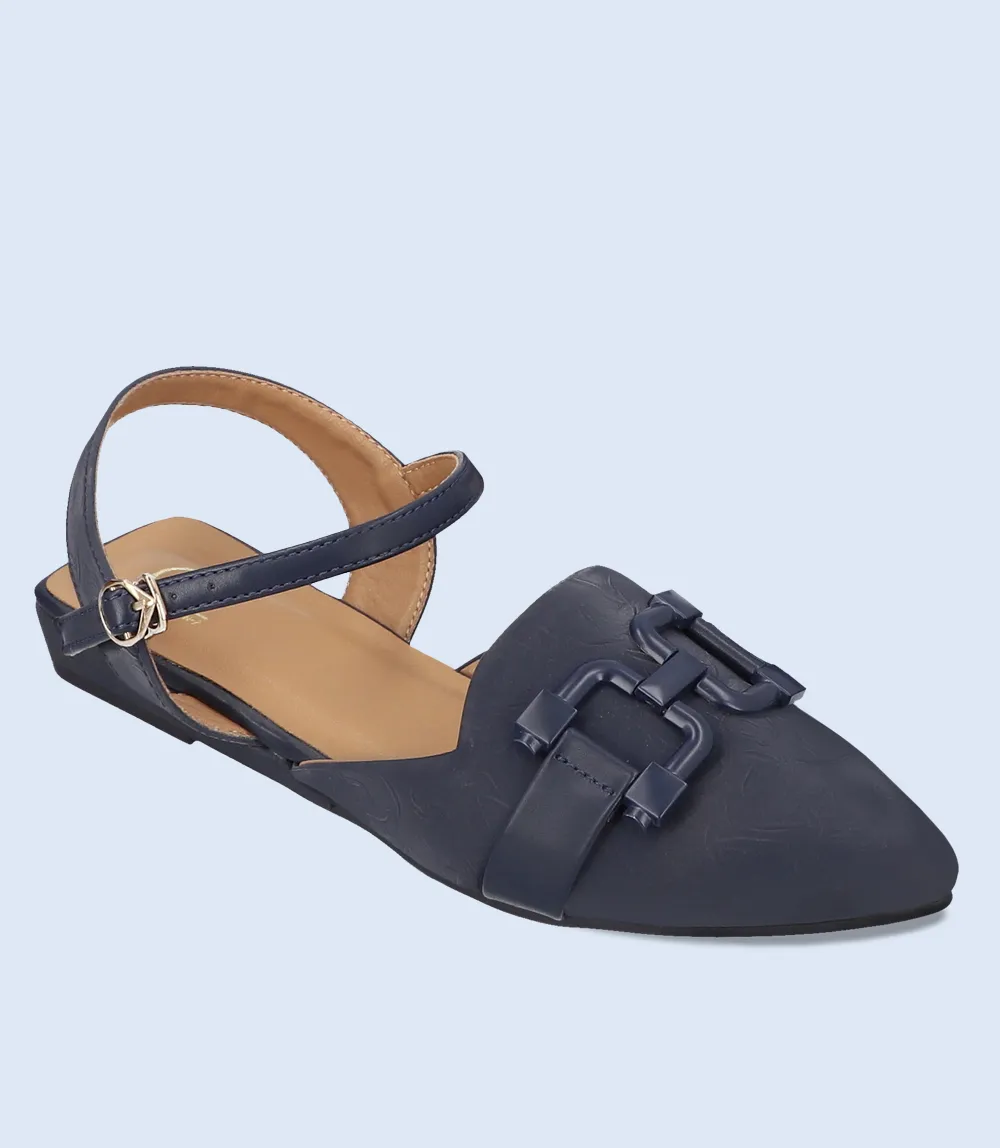 BW8150-NAVY-Women Casual Pumps