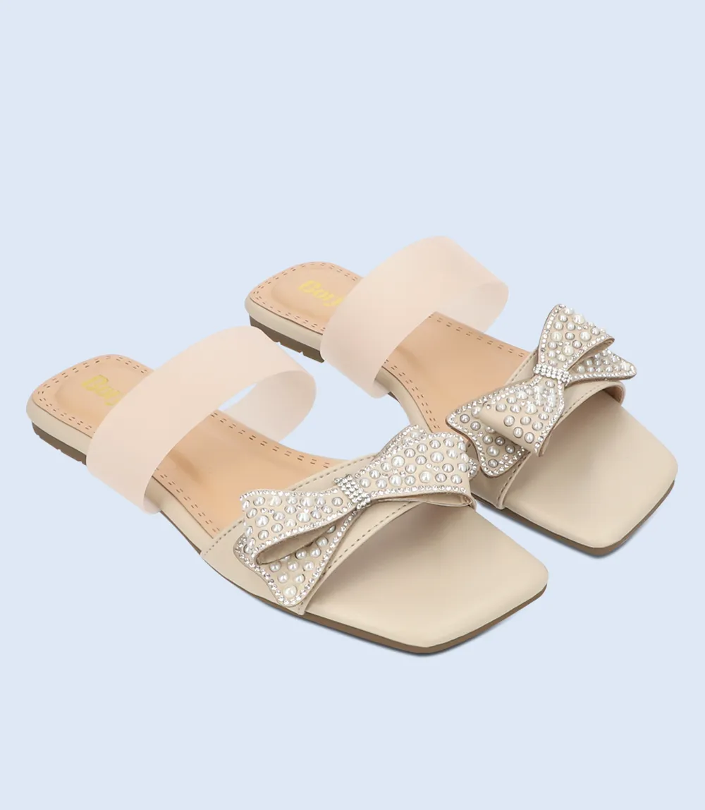 BW9322-BEIGE-Women Slipper