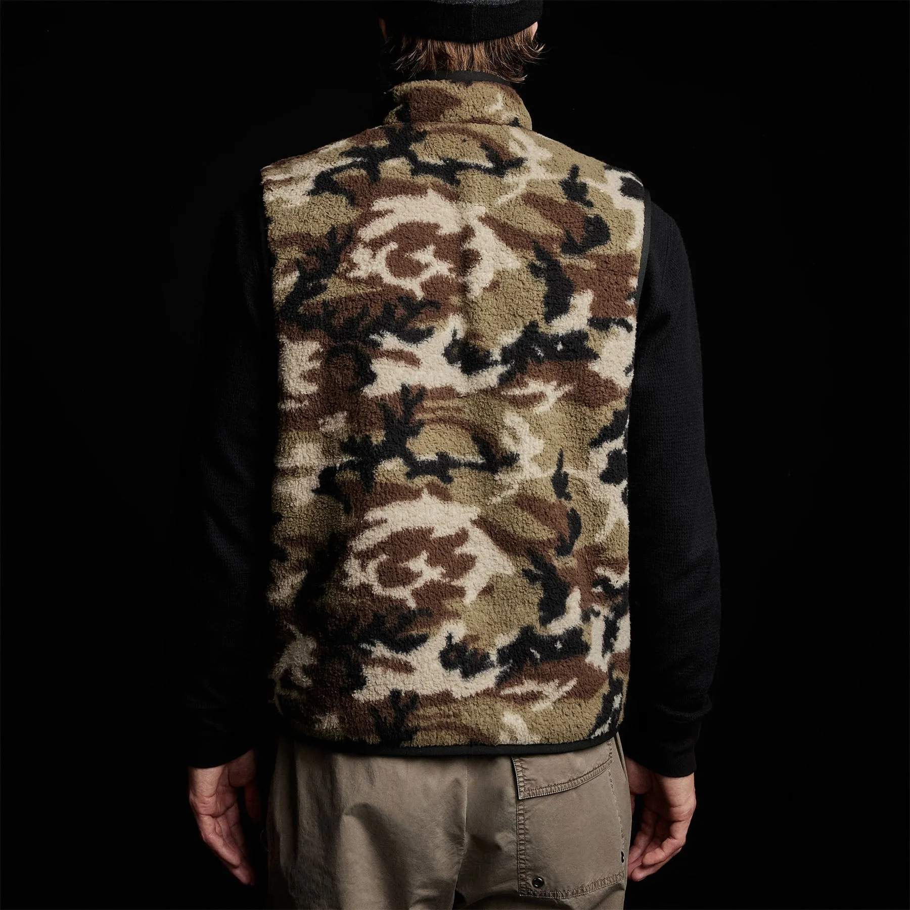 Camo Sherpa Sport Vest - Moss Camo