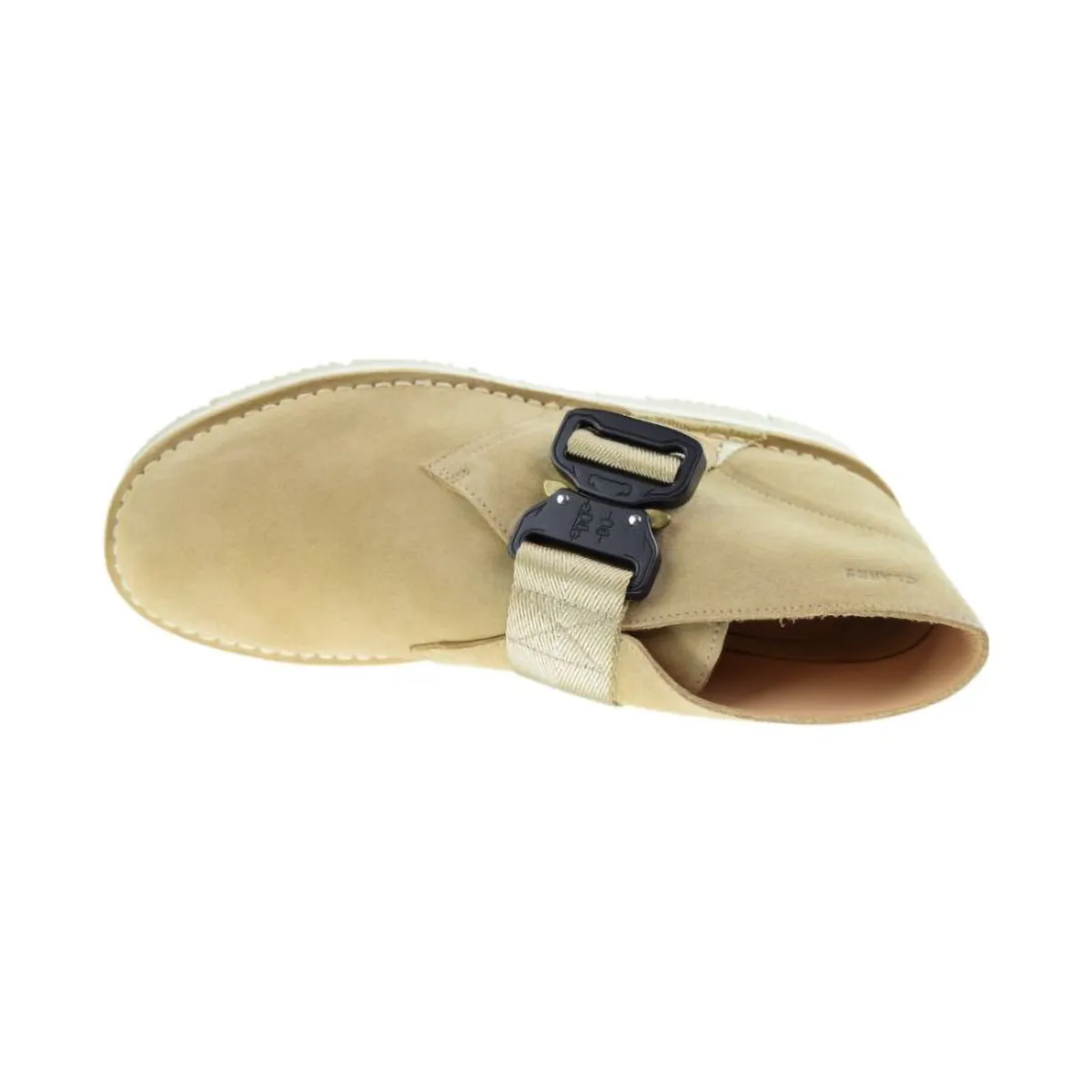 Clarks Desert Strap Men's Shoes Beige Suede