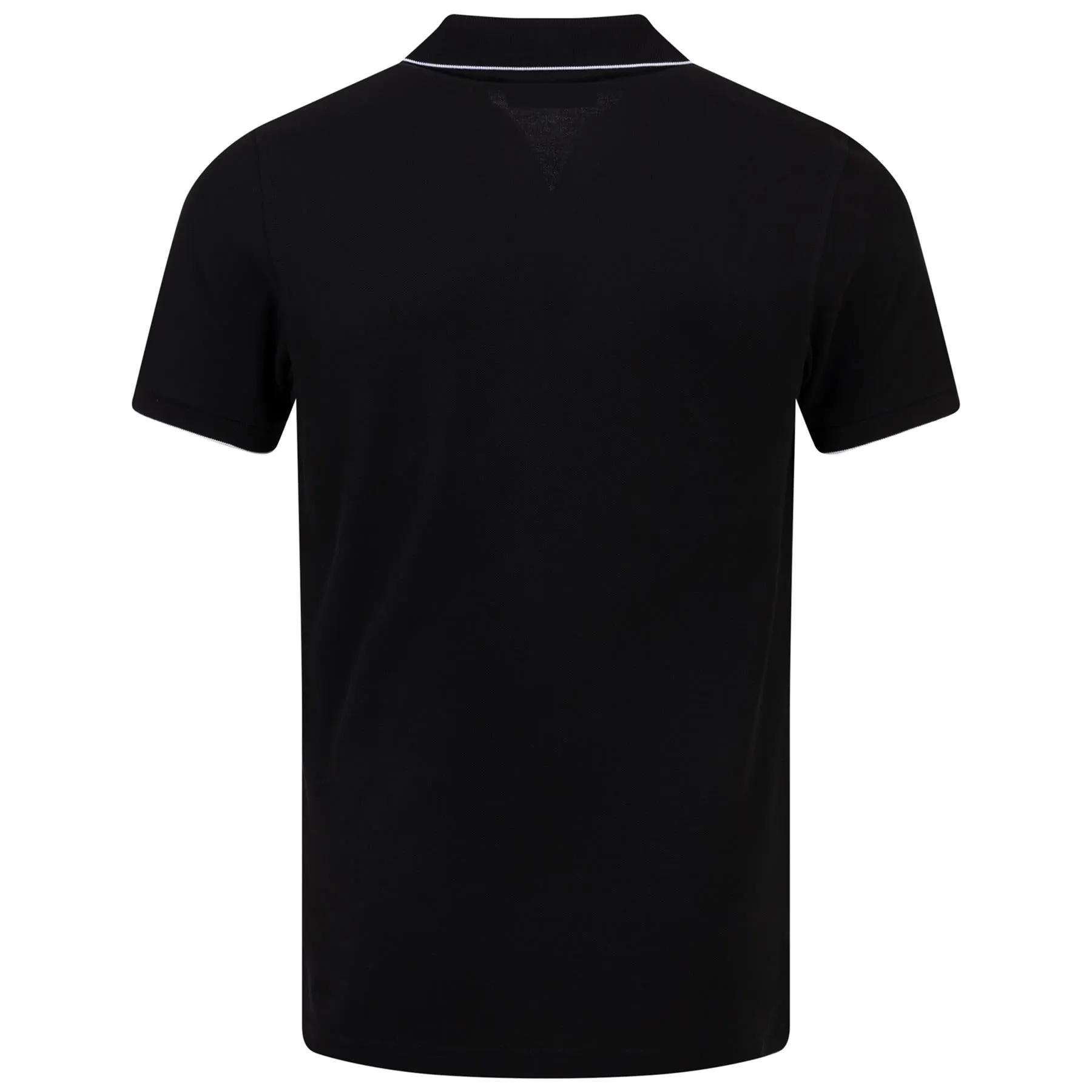 East Hills Johnny Collar Jacquard Polo Black - SS24