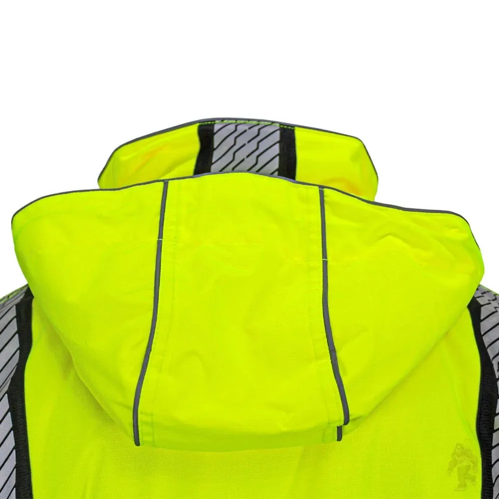 'GSS' Men's Class 3 Hi-Vis Premium ONYX PRIMALOFT 3-in-1 Winter Bomber - Lime     Jacket - Lime