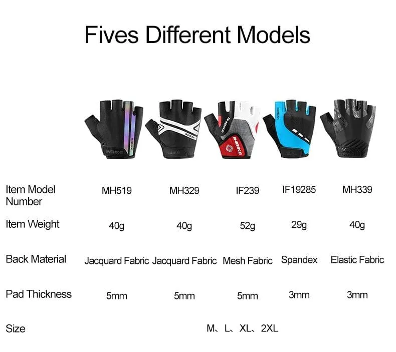 Half Finger Cycling Gloves Sport Fitness Racing MTB Bike Gloves Summer Men Women Riding Thickened Palm Pad Bicycle Gloves