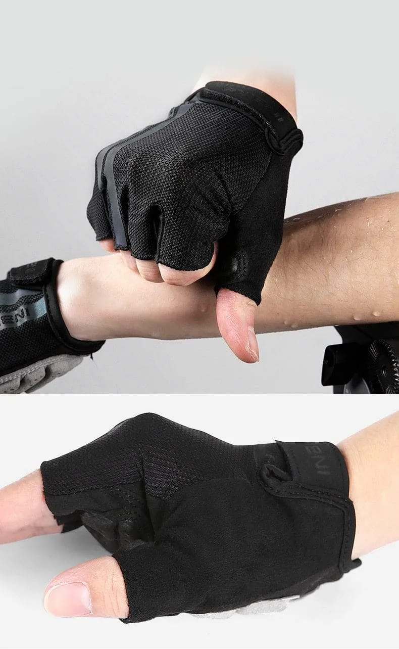 Half Finger Cycling Gloves Sport Fitness Racing MTB Bike Gloves Summer Men Women Riding Thickened Palm Pad Bicycle Gloves