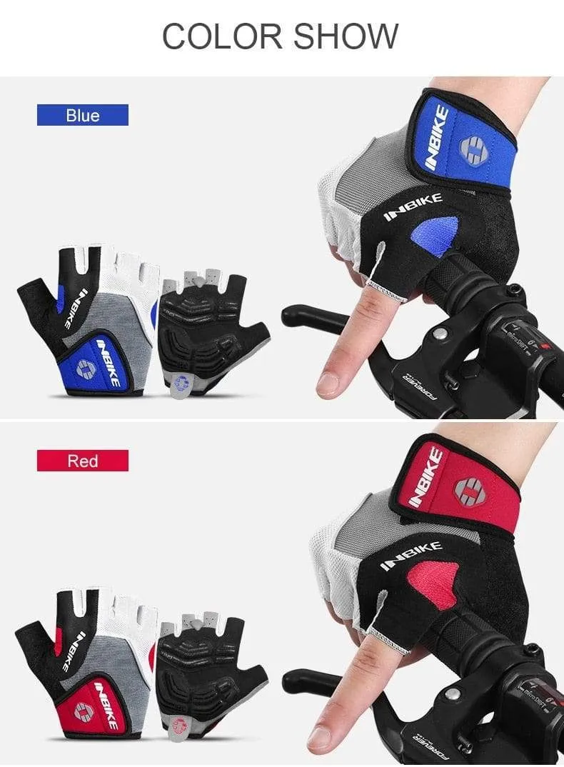 Half Finger Cycling Gloves Sport Fitness Racing MTB Bike Gloves Summer Men Women Riding Thickened Palm Pad Bicycle Gloves