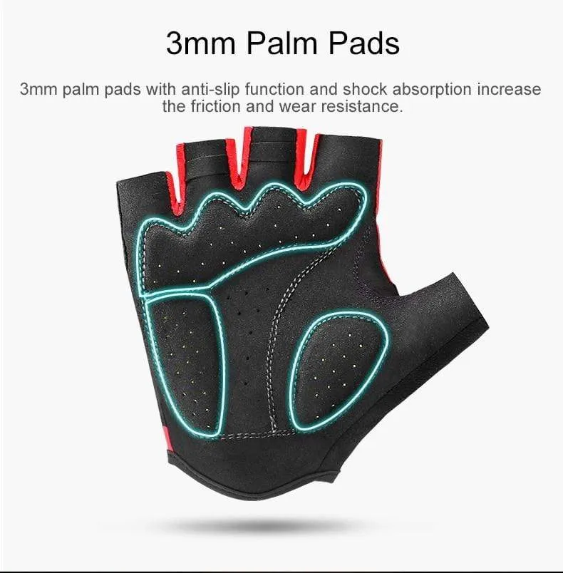 Half Finger Cycling Gloves Sport Fitness Racing MTB Bike Gloves Summer Men Women Riding Thickened Palm Pad Bicycle Gloves