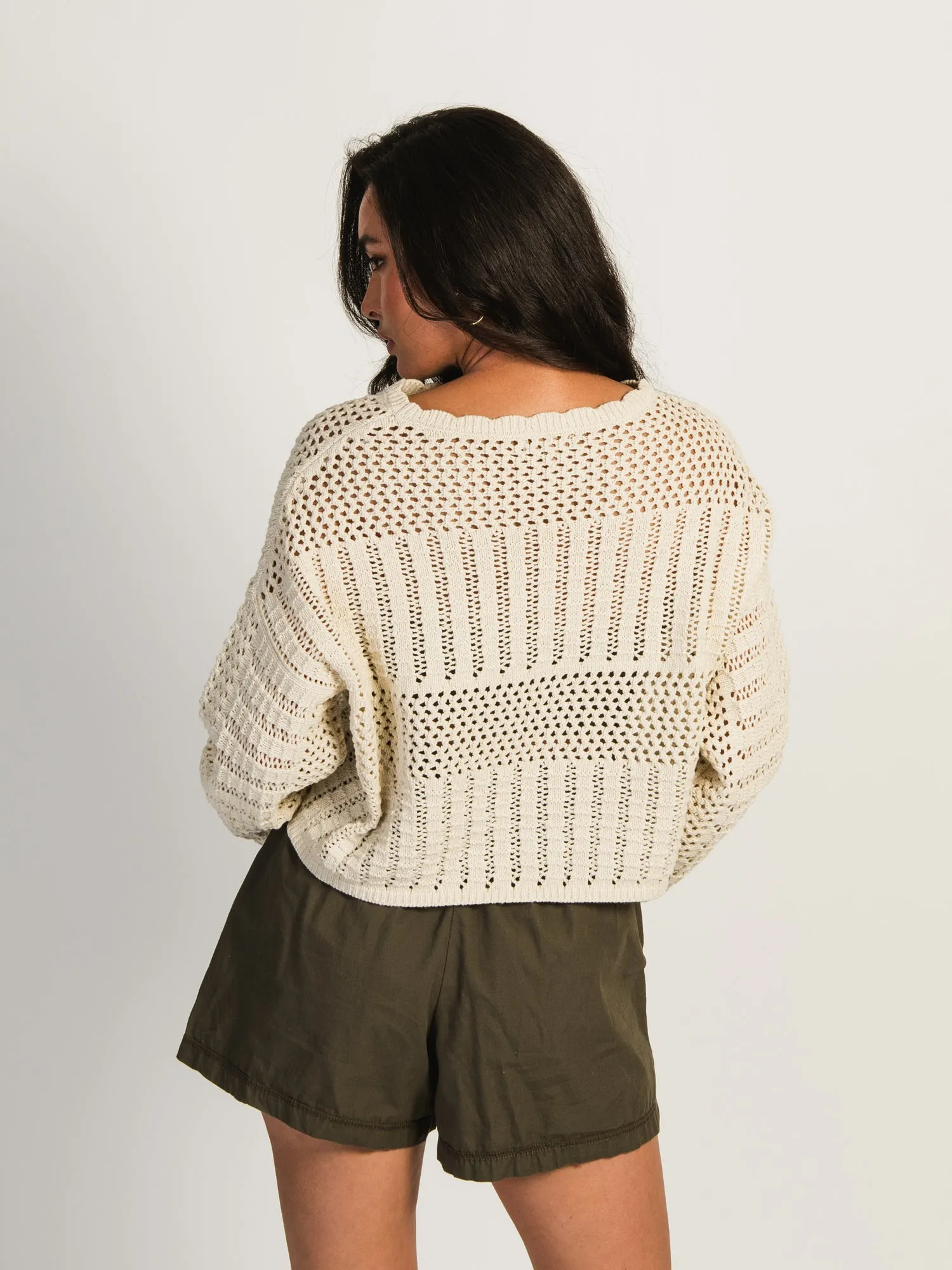 HARLOW LAYLA LONG SLEEVE CROCHET - CREAM