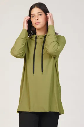 Hooded Classic Active Top - Sage