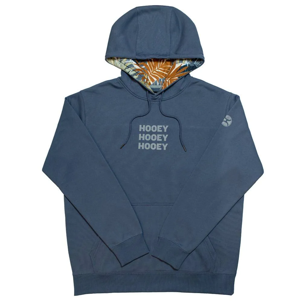 'Hooey' Men's Tres Logo Hoody - Blue / Grey