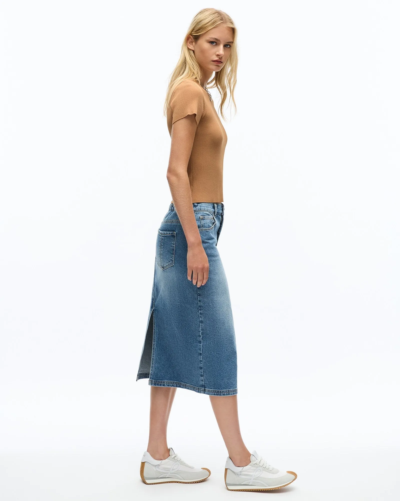 INDI SKIRT - MID INDIGO