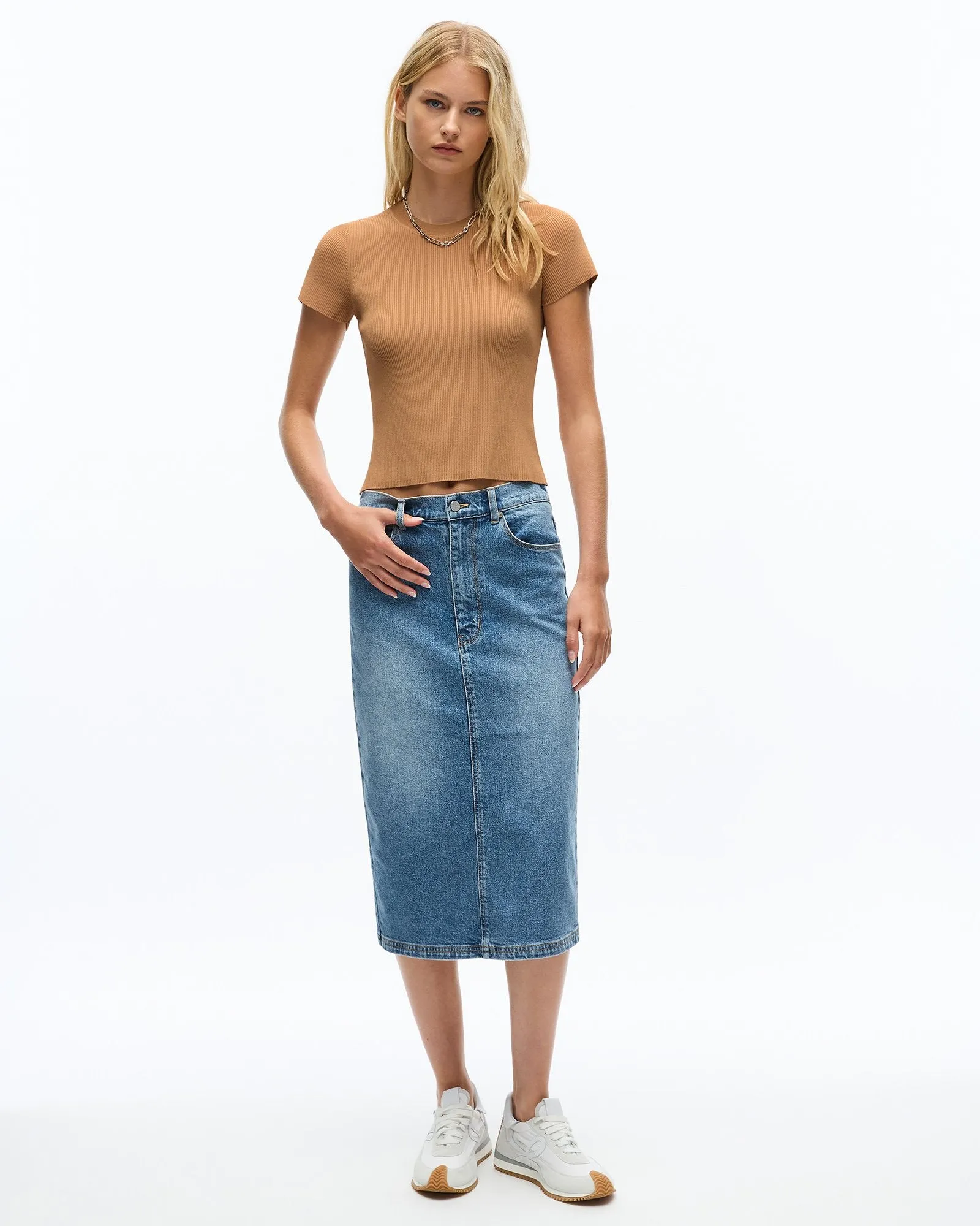 INDI SKIRT - MID INDIGO