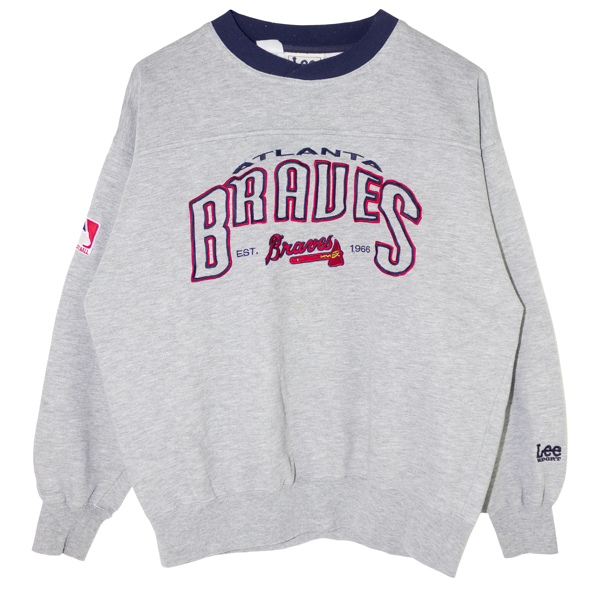 Lee Sport Atlanta Braves MLB Embroidered Sweater Grey (L)