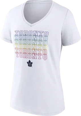 Maple Leafs Fanatics Pride V-neck Tee