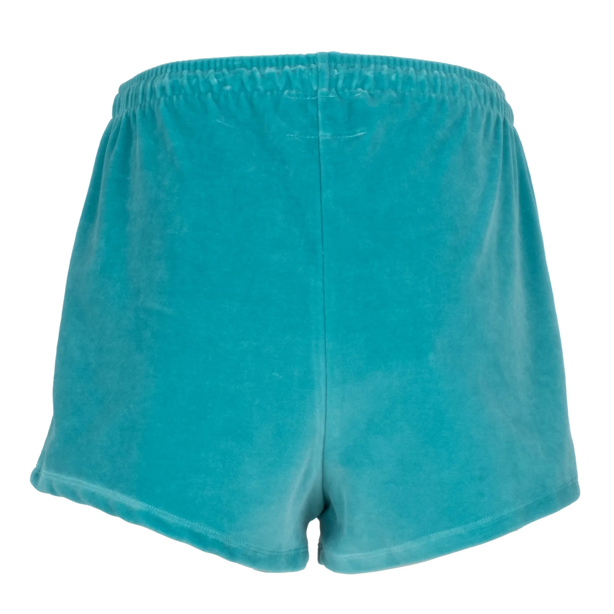 Neon Turquoise Velour Shorts