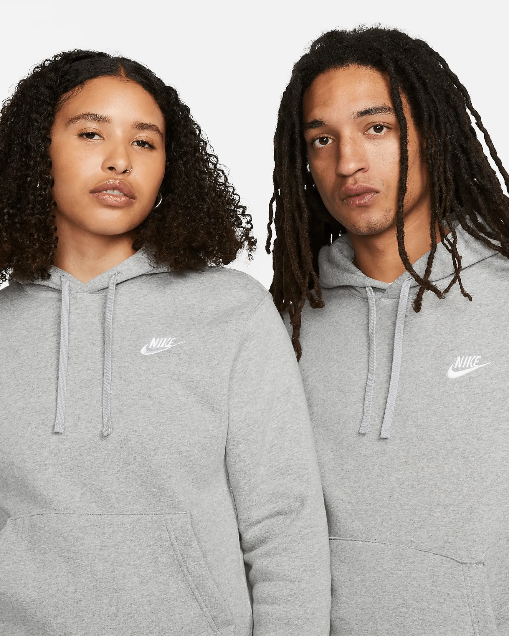 NIKE UNISEX SPORTSWEAR CLUB FLEECE GREY PULLOVER HOODIE