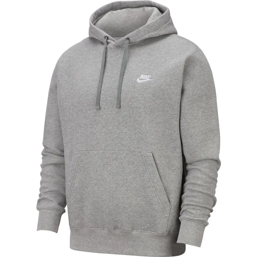 NIKE UNISEX SPORTSWEAR CLUB FLEECE GREY PULLOVER HOODIE