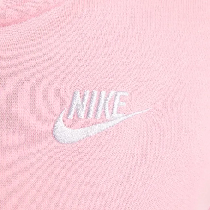 NIKE WOMEN'S SPORTSWEAR CLUB FLEECE PINK FULL-ZIP JACKET