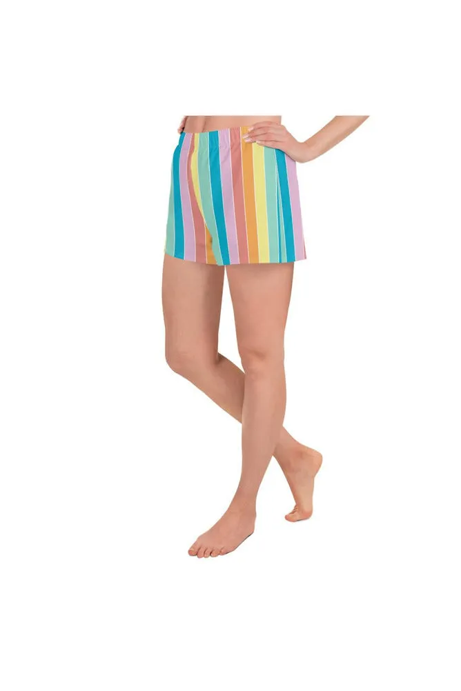 Pastel Rainbow Women's Athletic Short Shorts