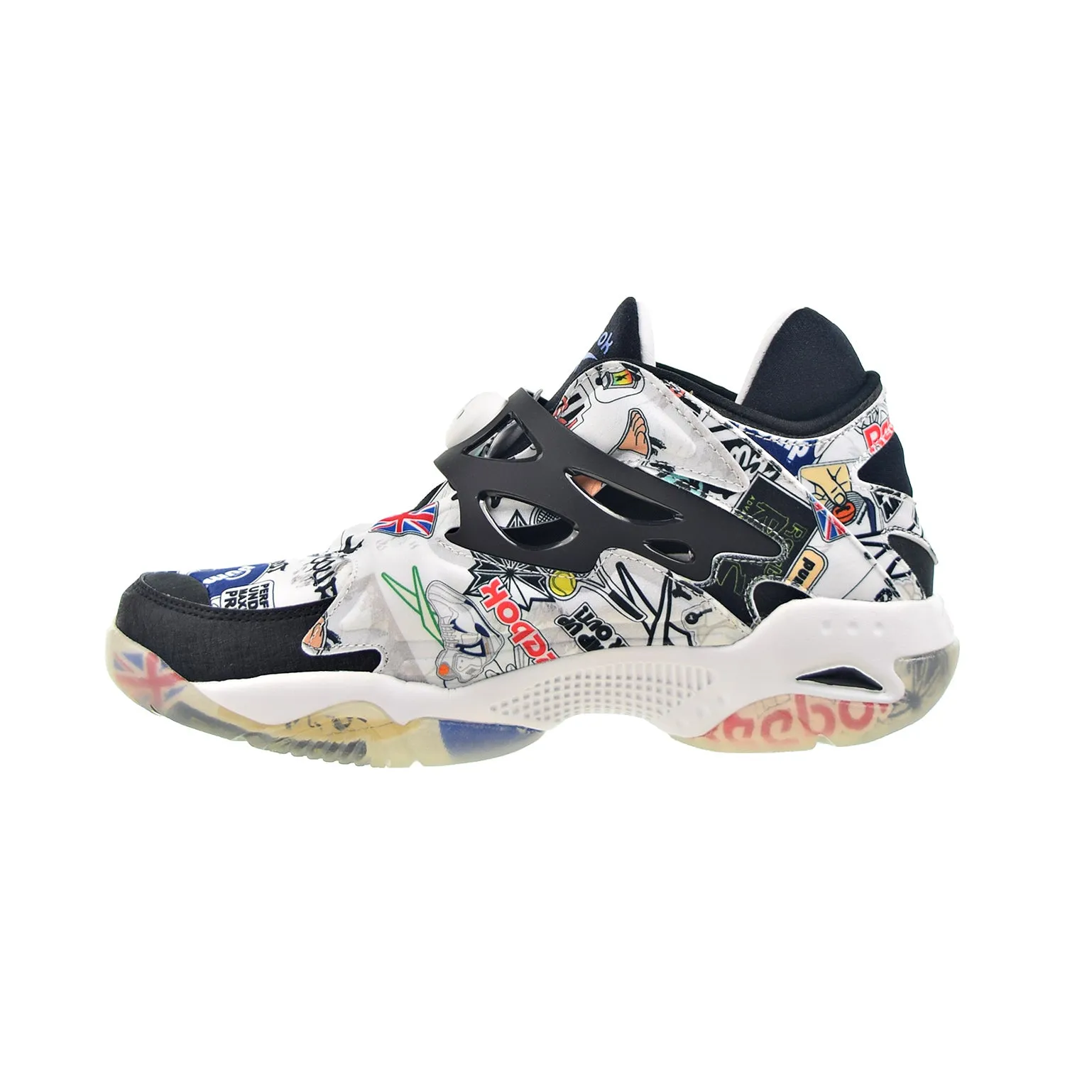 Reebok Pump Court "Sticker City" Men's Shoes Black-White