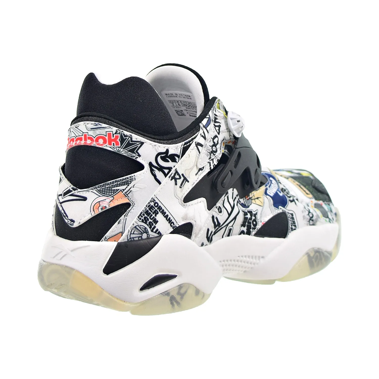 Reebok Pump Court "Sticker City" Men's Shoes Black-White