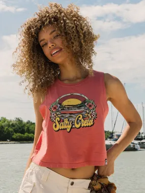 SALTY CREW ON VACATION CROPPED TANK TOP