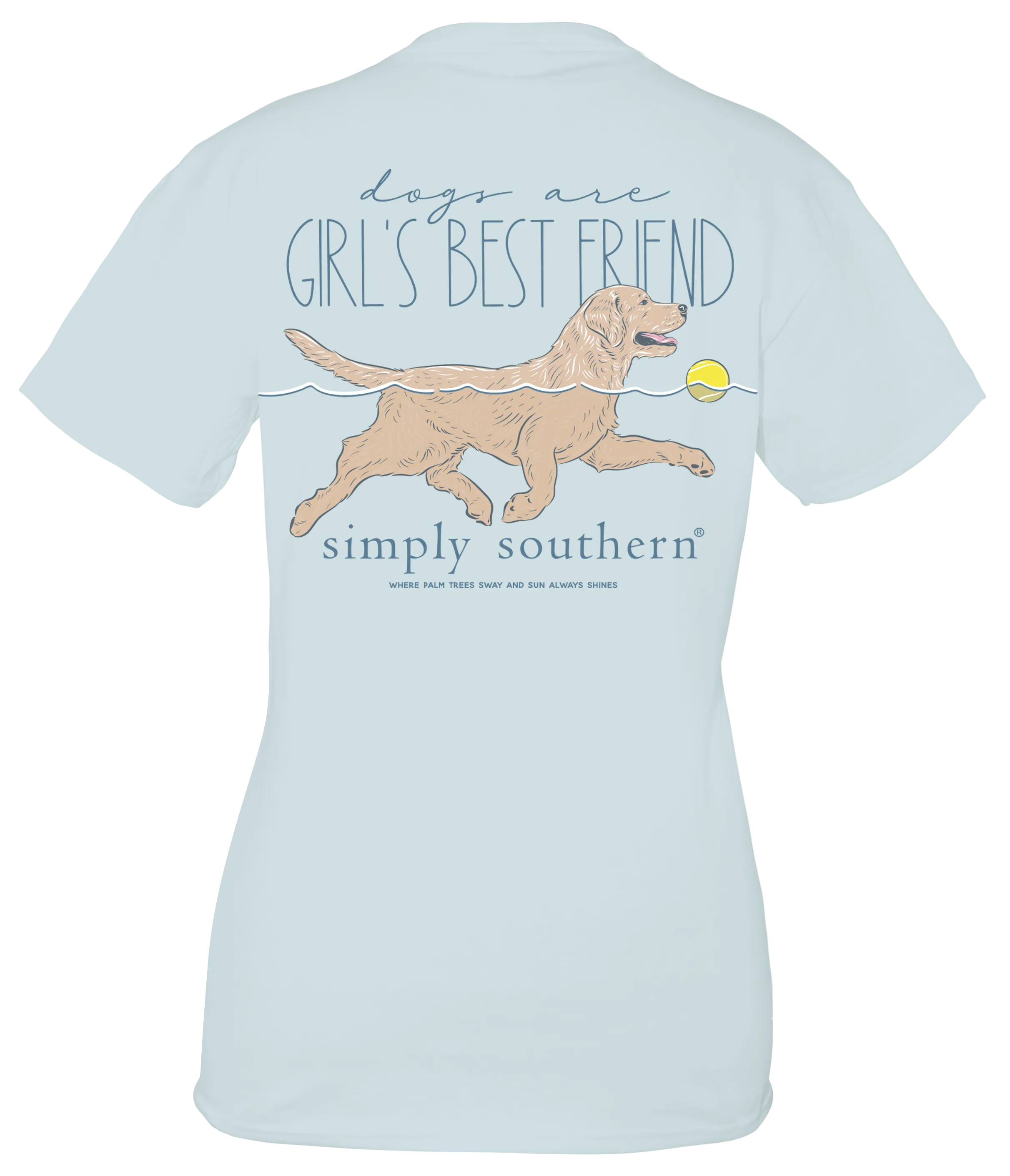 Simply Southern 'Dogs Are Girl's Best Friend' Short Sleeve Shirt with Golden Lab