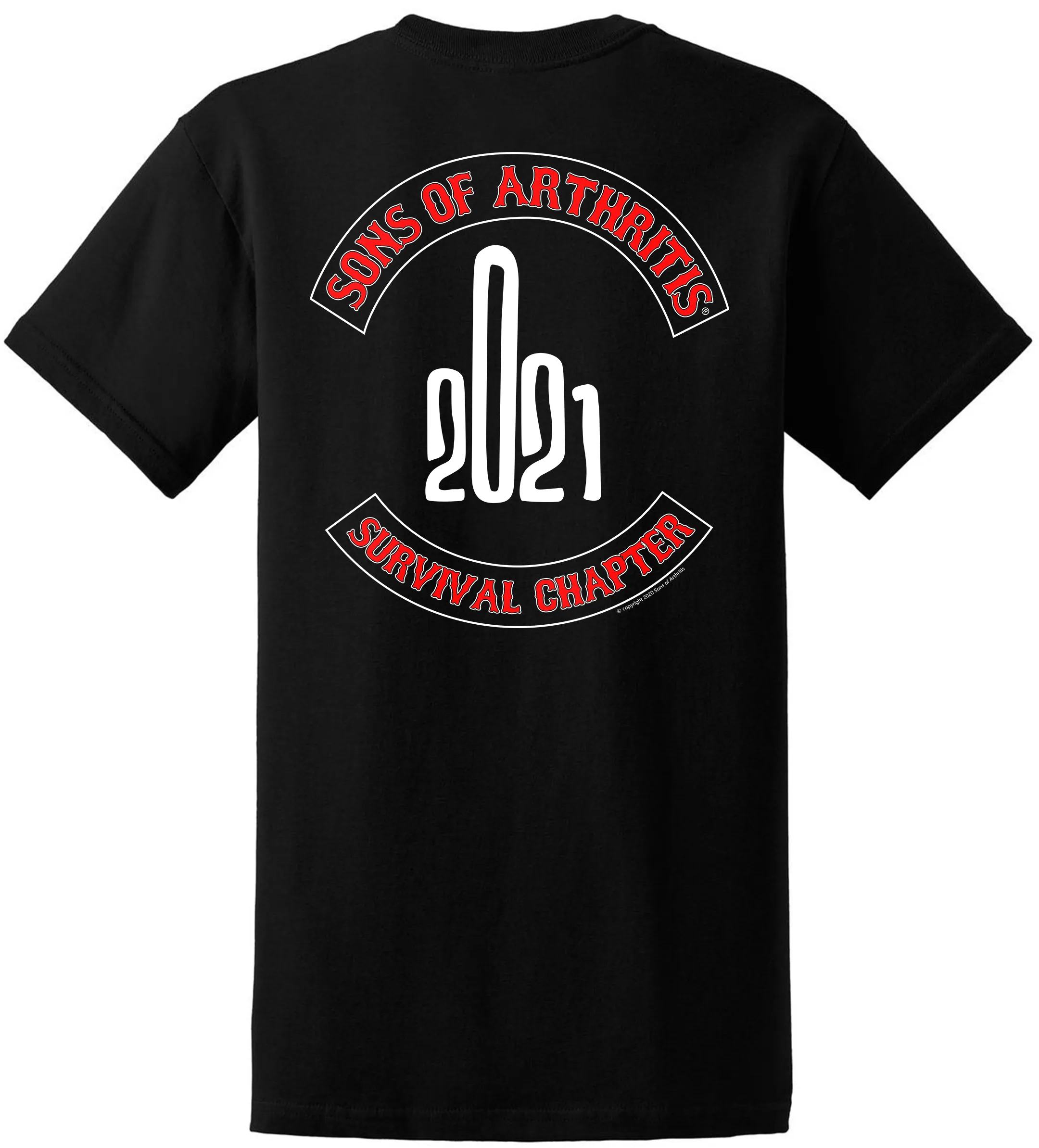 Sons of Arthritis 2021 Survival Chapter Pocket T-Shirt