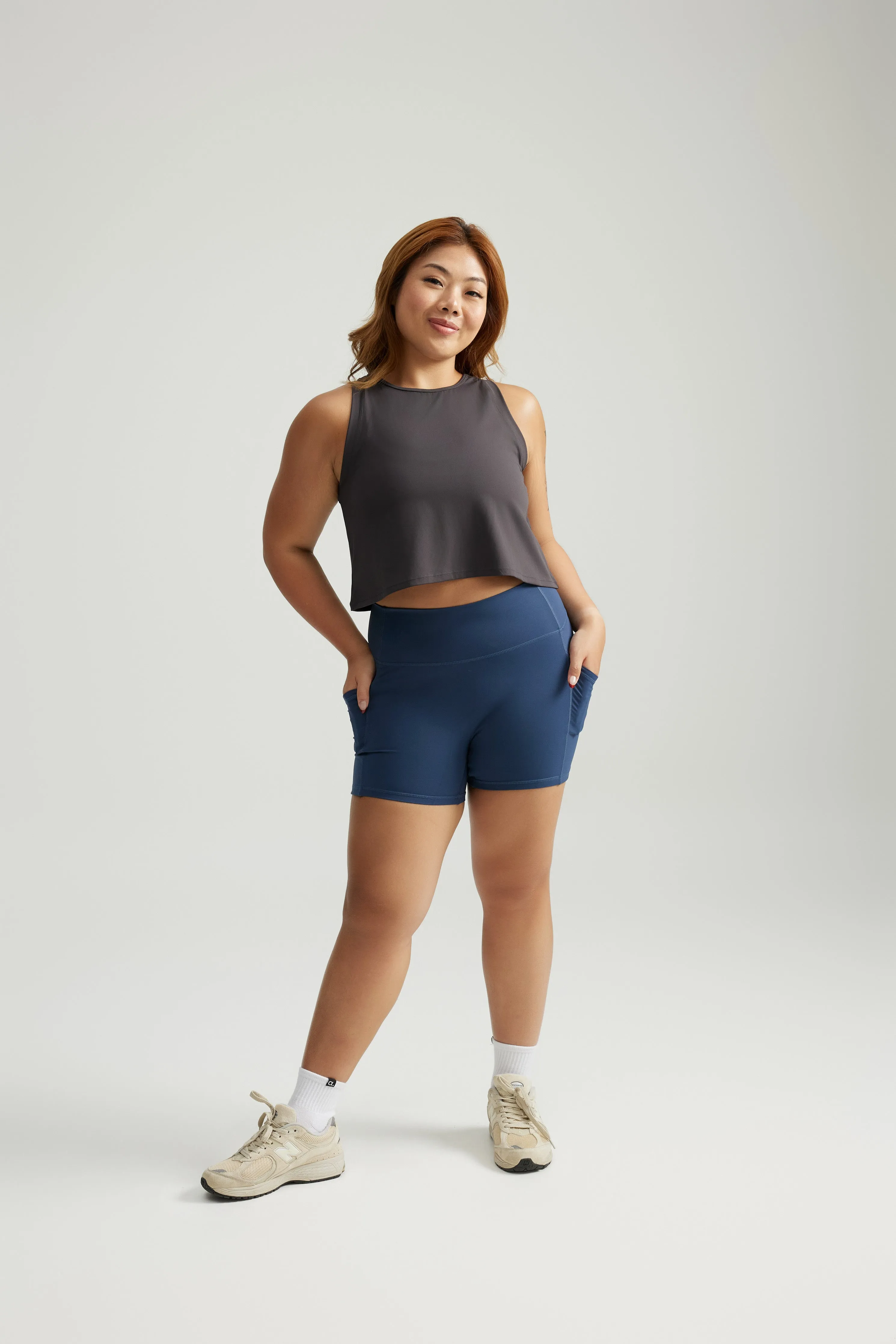 Sport Crop Top in Truffle