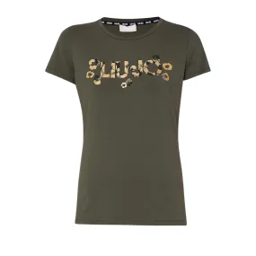 T-shirt Donna Liu-Jo Sport Logo Strass Verde