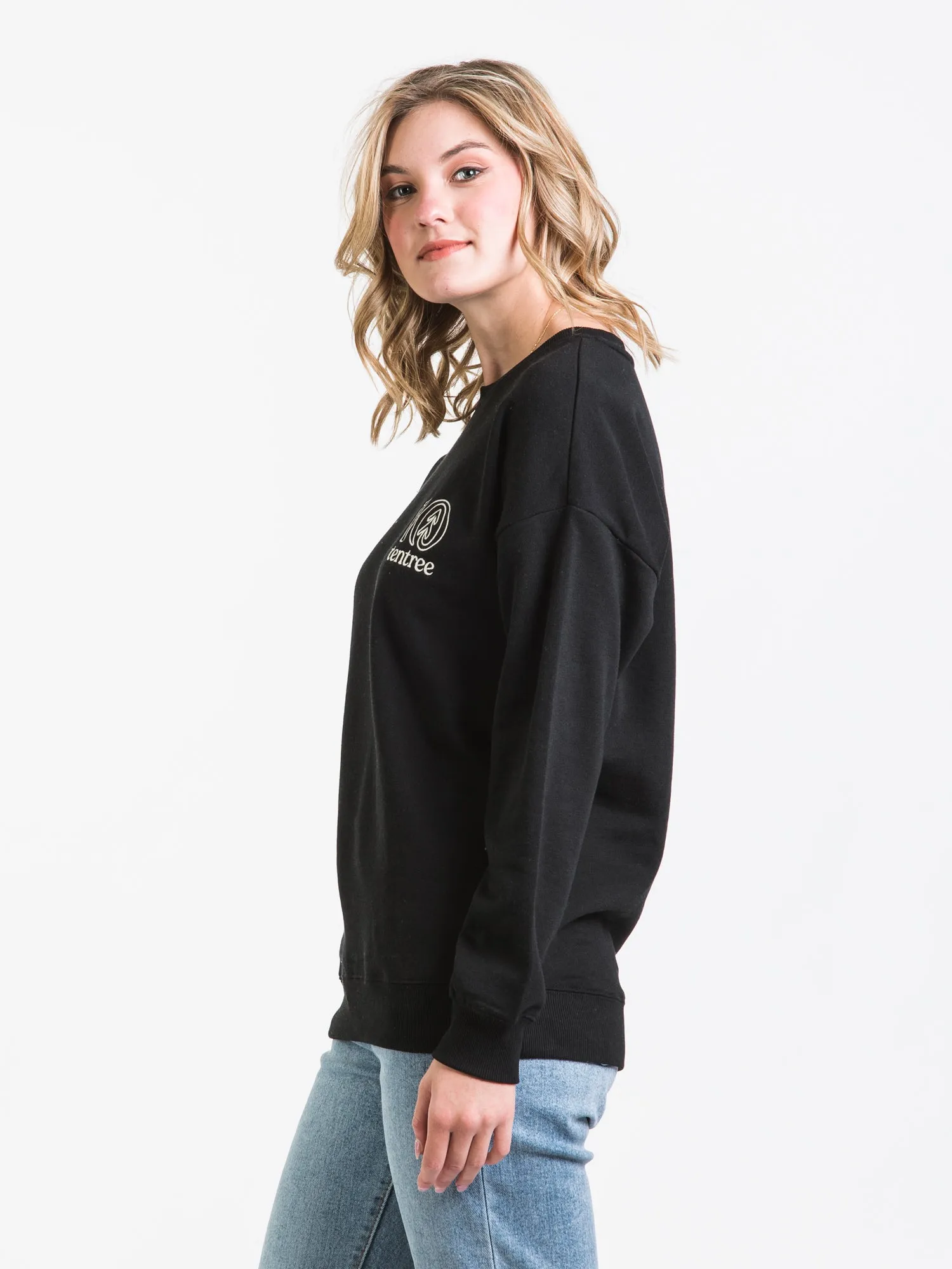 TENTREE EMBROIDERED LOGO OUTLINE OVERSIZED CREWNECK SWEATER - CLEARANCE