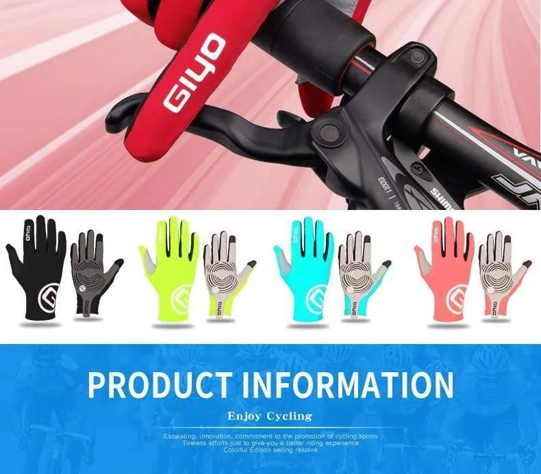 Touch Screen Long Full Fingers Gel Sports Cycling Gloves Women Men Bicycle Gloves Mtb Road Bike Riding Racing Gloves