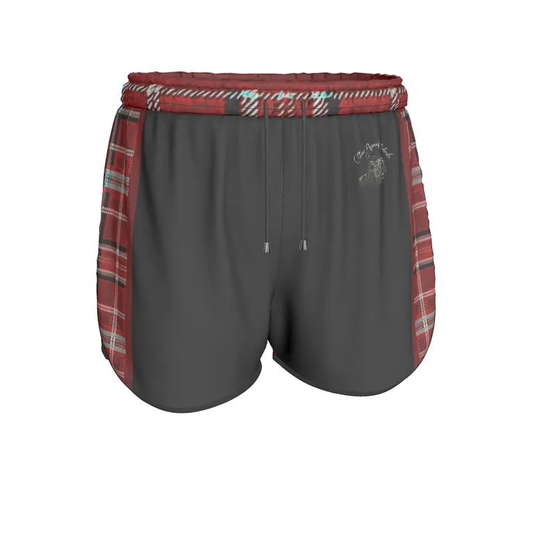 TRP Twisted Patterns 06: Digital Plaid 01-05A Ladies Designer Running Shorts