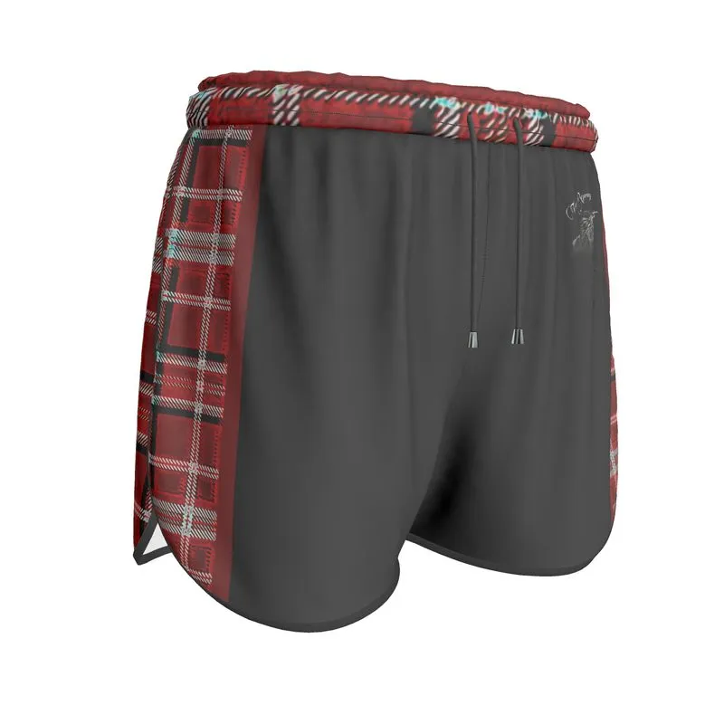 TRP Twisted Patterns 06: Digital Plaid 01-05A Ladies Designer Running Shorts