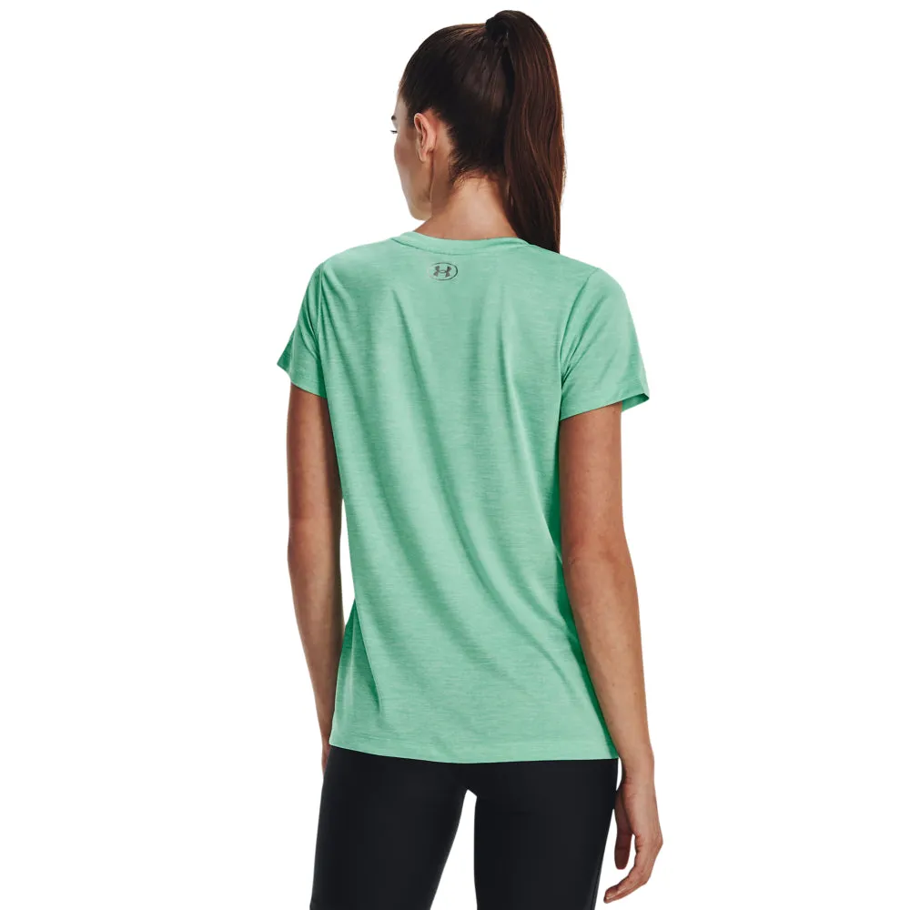 'Under Armour' Women's Tech Twist T-Shirt - Green Breeze / White