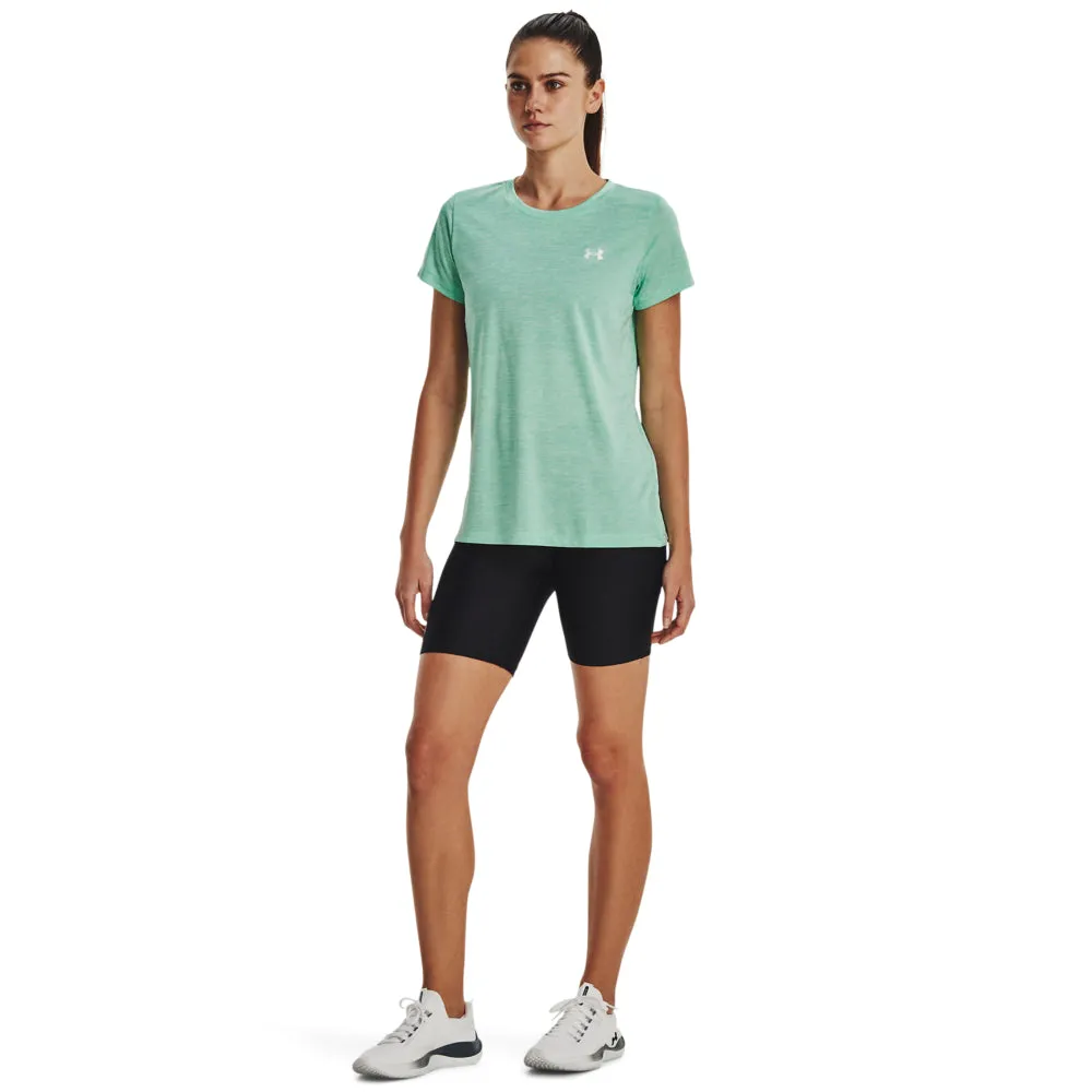 'Under Armour' Women's Tech Twist T-Shirt - Green Breeze / White