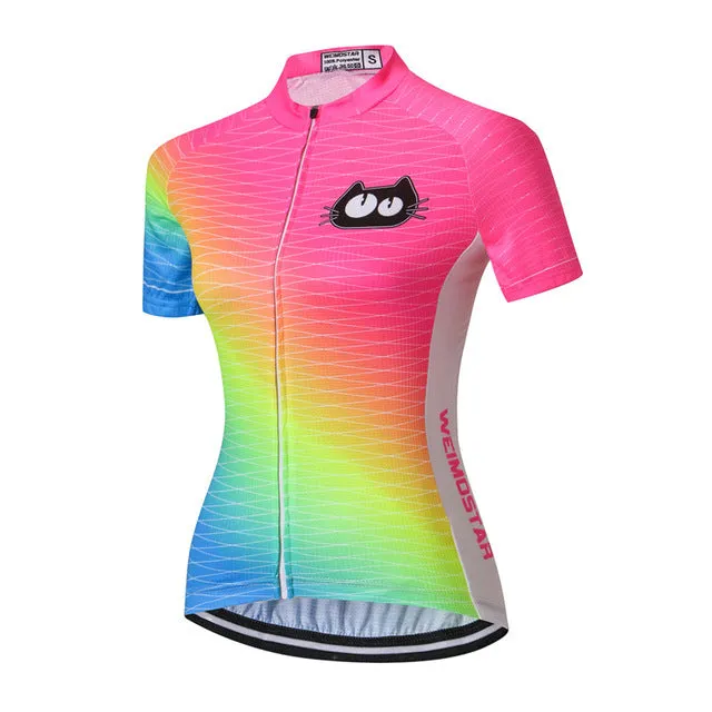 Weimostar Short Sleeve Cycling Jersey Women Breathable mtb Bike Jersey Shirt Quick Dry Riding Cycling Clothing Bicycle Clothes