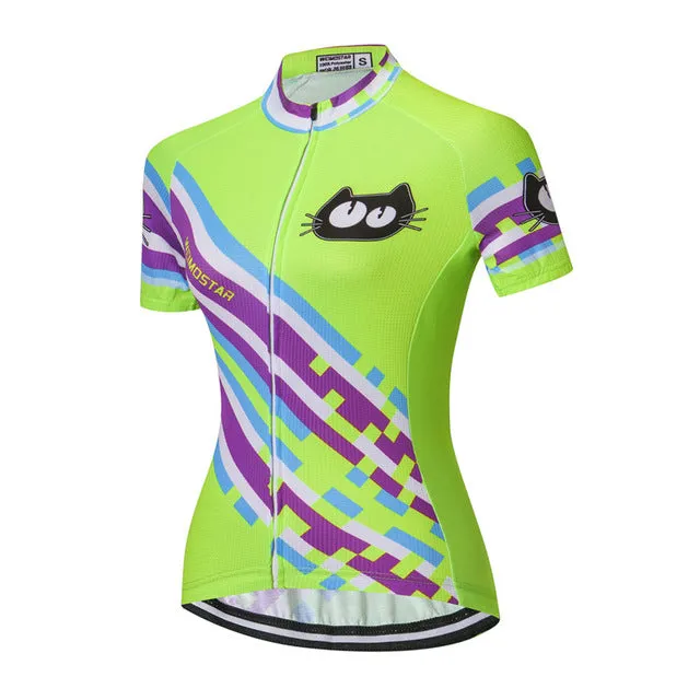 Weimostar Short Sleeve Cycling Jersey Women Breathable mtb Bike Jersey Shirt Quick Dry Riding Cycling Clothing Bicycle Clothes