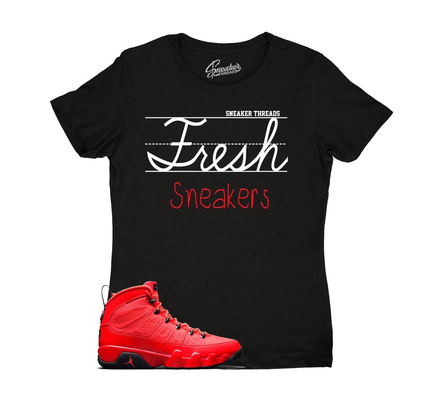 Womens Chile Red 9 Shirt - Fresh Sneakers - Black