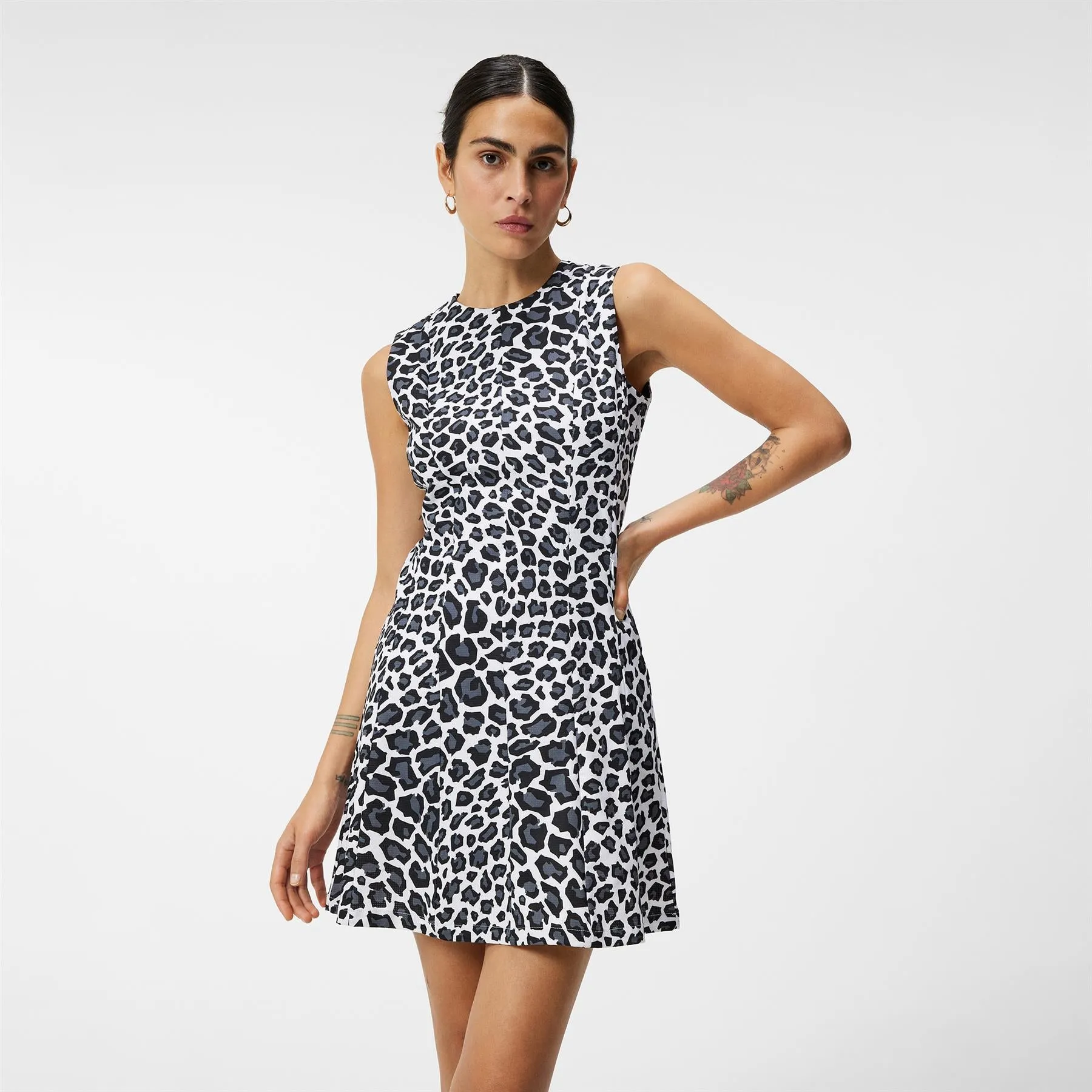 Womens Gabriella Printed Dress BW Leopard - W23